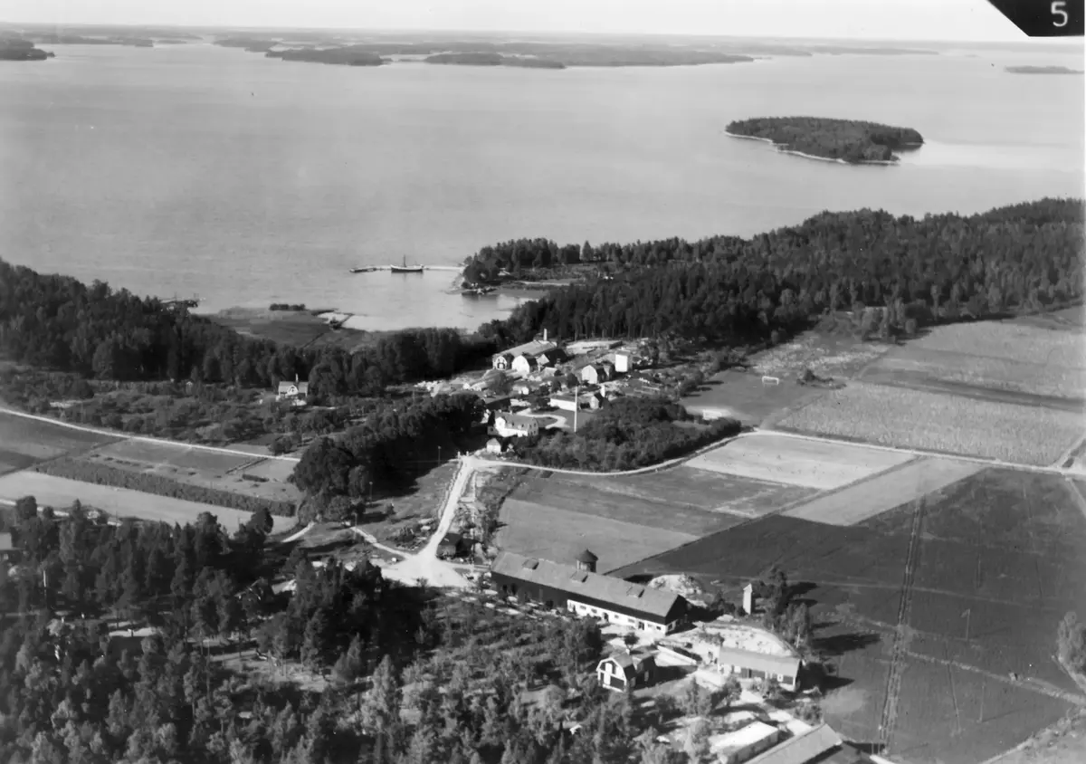 Flygfoto över Sätra.