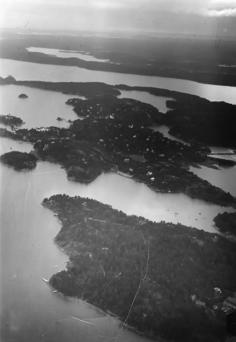 Flygfoto över Saltsjöbaden.