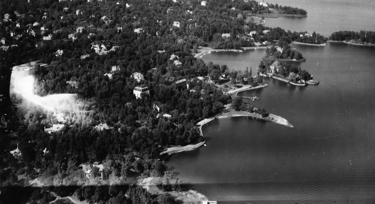 Flygfoto över Djursholm.