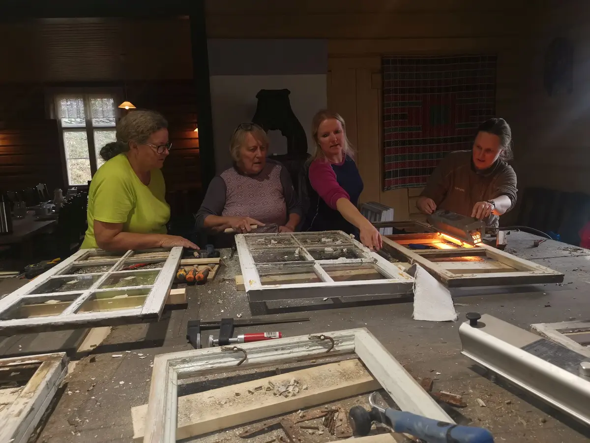 restaurering av gamle vindauge