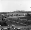 Startplatta och grind byggdes 1950. Grinden konstruerades av Tage och Rune Andersson på Arkivator.