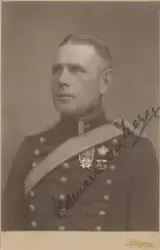 Porträtt av Helmer Wanberg, major vid Upplands artillerirege
