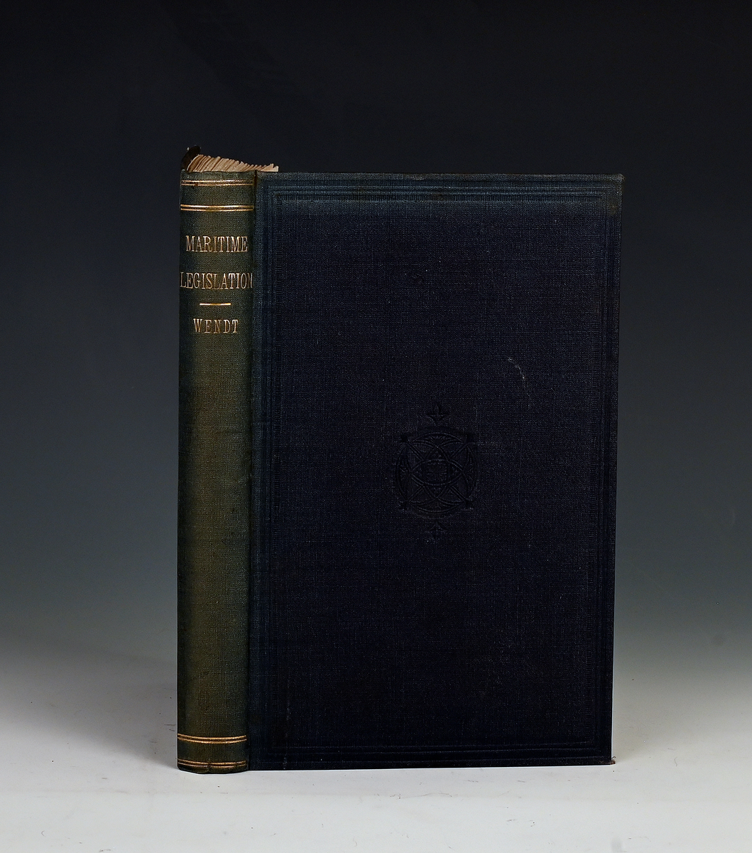 Prot: Ernst Emil Wendt. Papers on maritime Legislation, London 1868. 8. Innbd. i heil shirting.