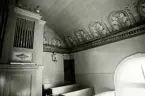 Orgelläktaren i Hälleberga kyrka innan branden 1976.