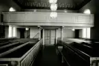 Läktaren i Hälleberga kyrka innan branden 1976.