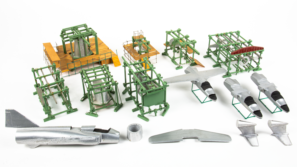 Modell av tillverkningslinje för Sk 60 samt fpl 32.