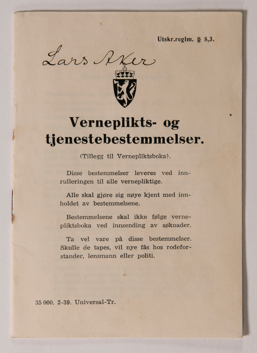 Mappe med diverse dokumenter