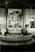 Altaret i Hälleberga kyrka innan branden 1976.