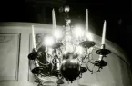 Ljuskrona från Hälleberga kyrka innan branden 1976.