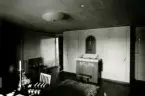 Sakristian i Hälleberga kyrka innan branden 1976.