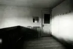 Interiör från orgelläktaren i Hälleberga kyrka, innan branden 1976.