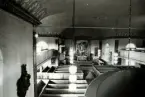 Interiör från Hälleberga kyrka innan branden 1976.