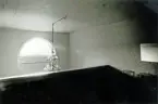 Interiör från Hälleberga kyrka innan branden 1976.