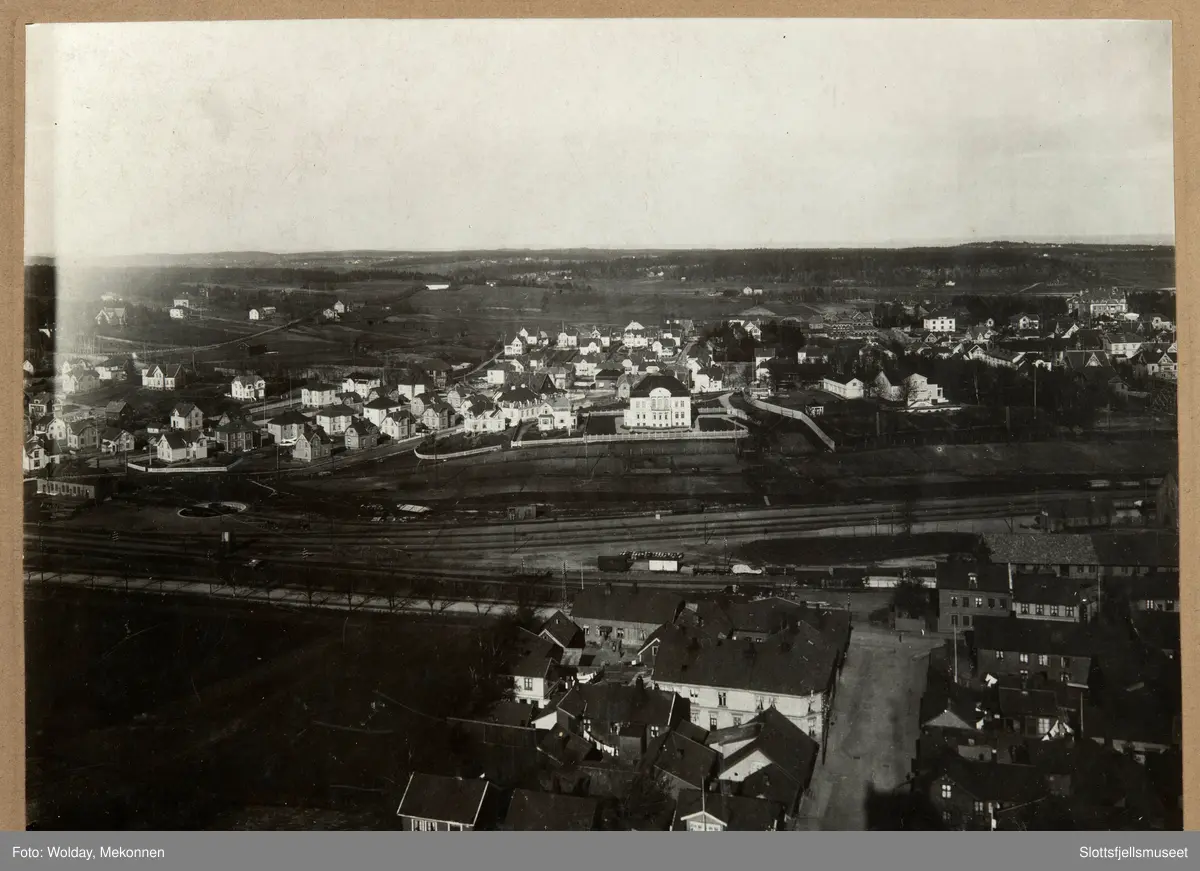 Frodeløkken, Knapløkken, Stenmalveien, Sykehusløkken. Fra Slottsfjellet. 1919