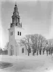 Sankt Larskyrkan i Linköping 1908. Således kort efter 1906-07 års restaurering och ombyggnadsarbeten som bland annnat gav kyrkan sin rådande tornspira.