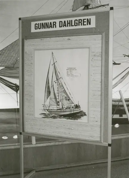 Utställning med teckningar av Gunnar Dahlgren. Inledningen a