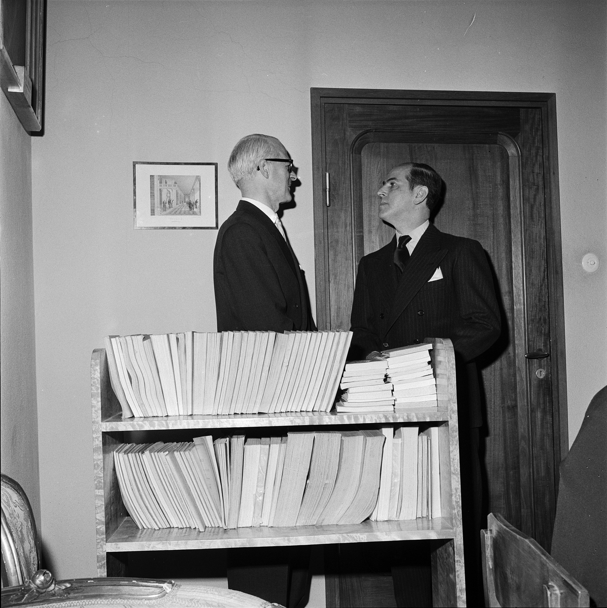 Argentinsk bokgåva överlämnad till Universitetsbiblioteket, Uppsala 1959