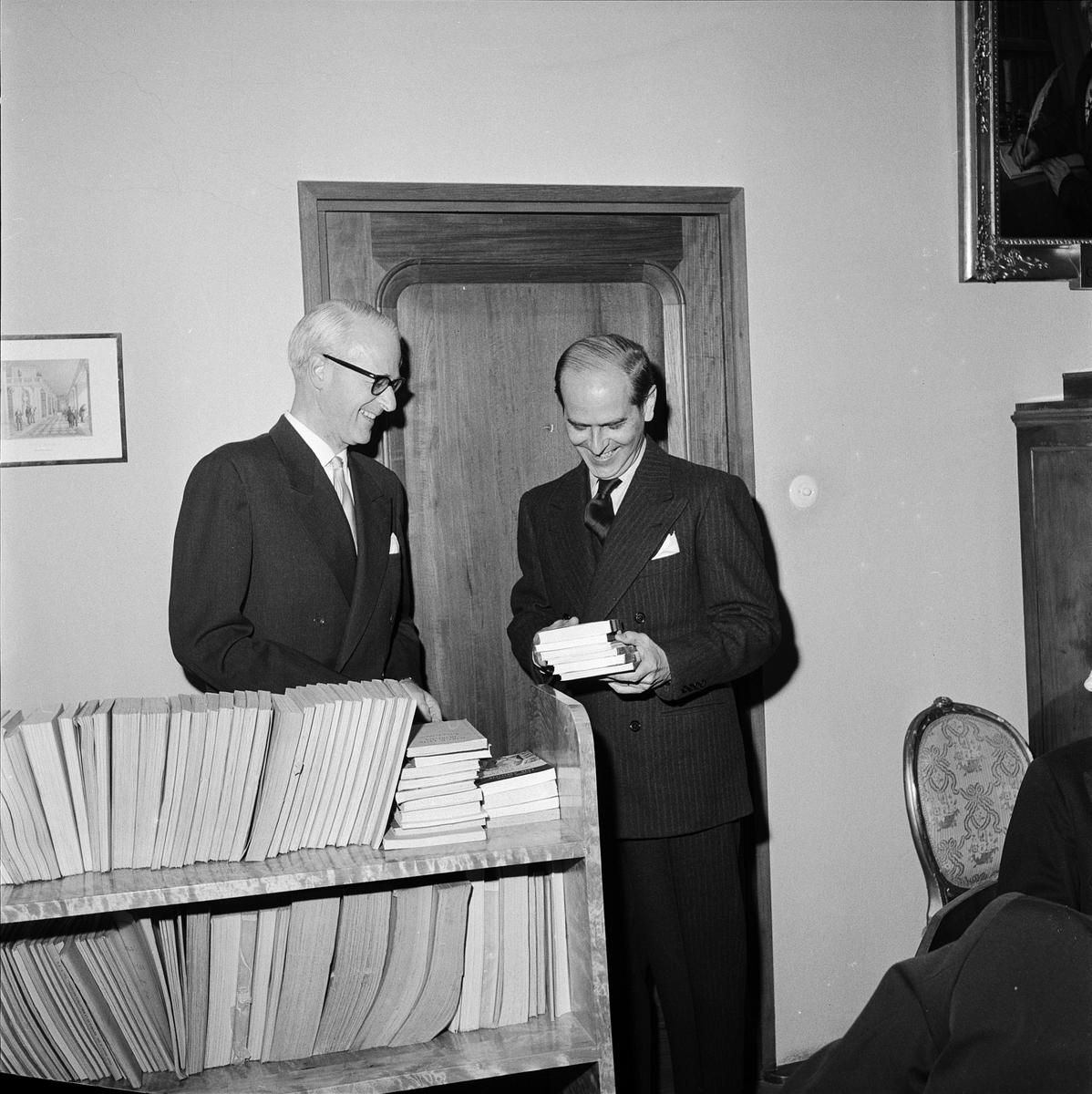 Argentinsk bokgåva överlämnad till Universitetsbiblioteket, Uppsala 1959