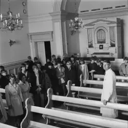 Studiebesök vid Ulleråker och kapellet, Uppsala 1966