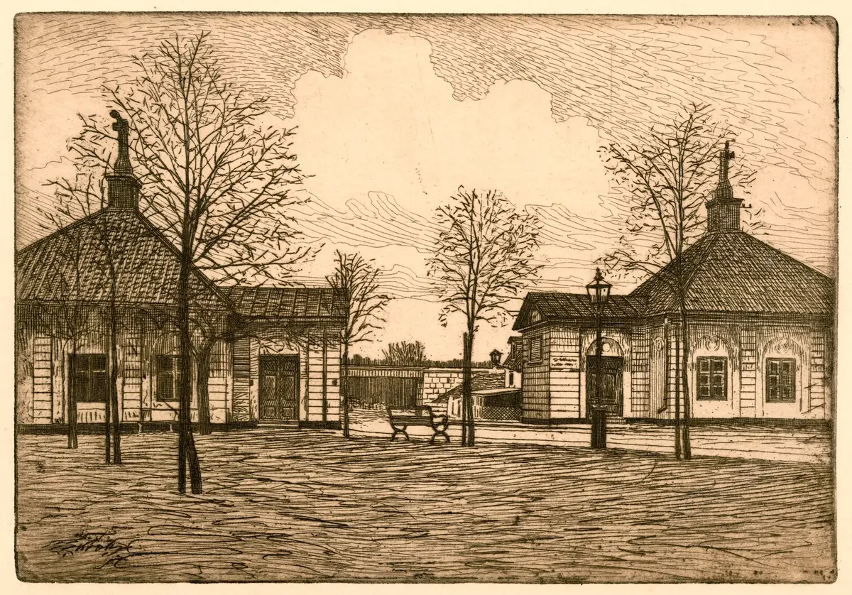 Norrtull, Solna. Etsning av E. Ekroth. 1900-talets början.