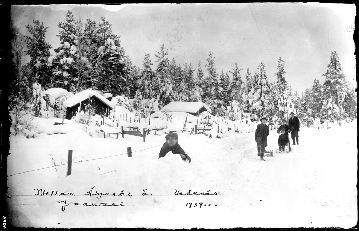 I snölandskapet mellan Älgarås och Undenäs