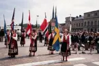 Centerpartiets riksstämma, Växjö 1972. Uppställda på Stortorget inför paraden.