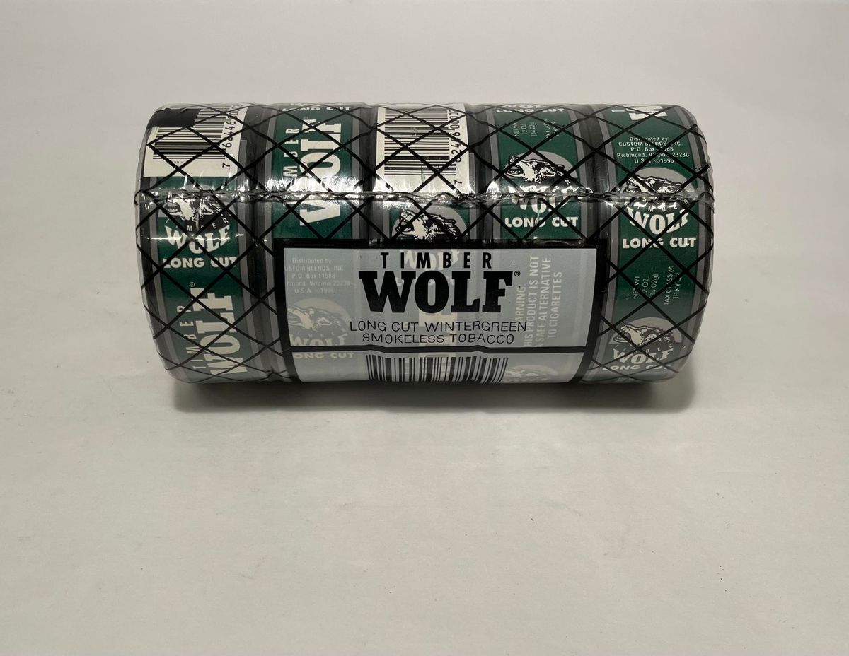 Timber Wolf, stock innehållandes 5 snusdosor Wintergreen Long snuff, SM024940-1, SM024940-2
