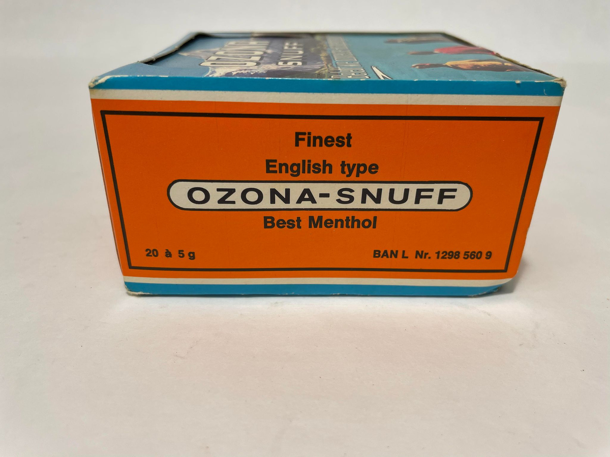 Ozona Snuff, Menthol-Tabac, english type