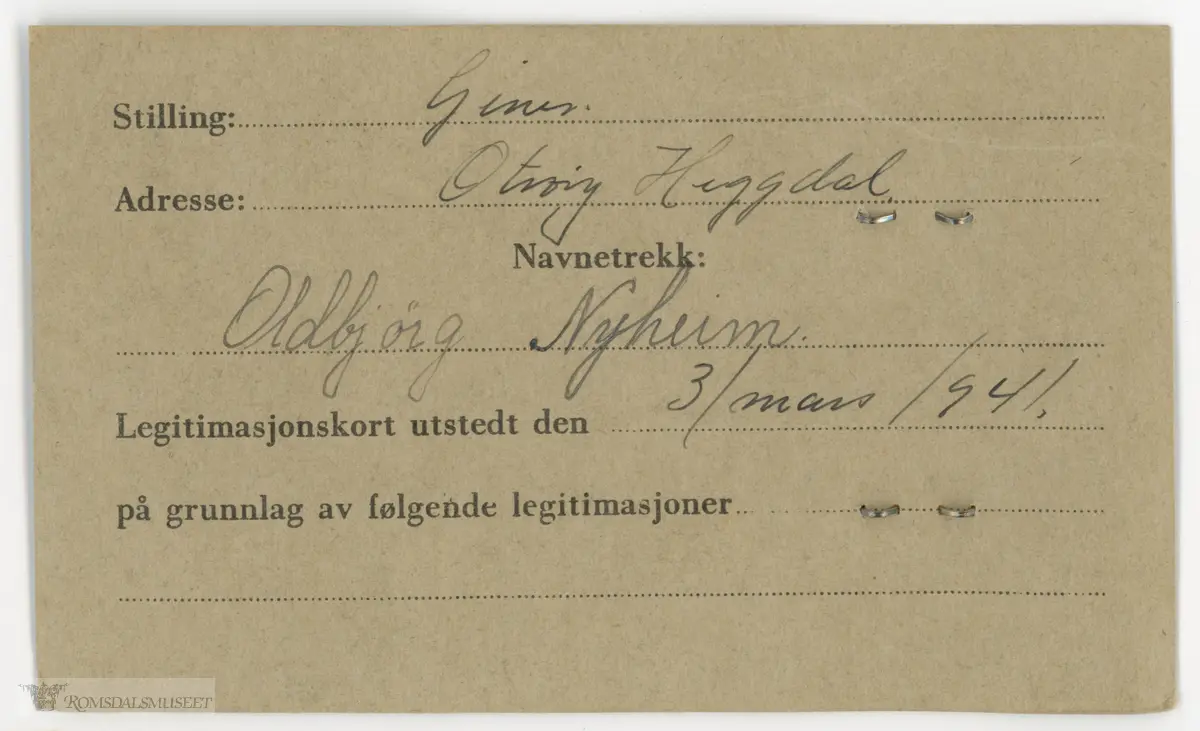 1729, Hjemmeværende Oddbjørg Nygård f.02.05.1923, Aukra ?