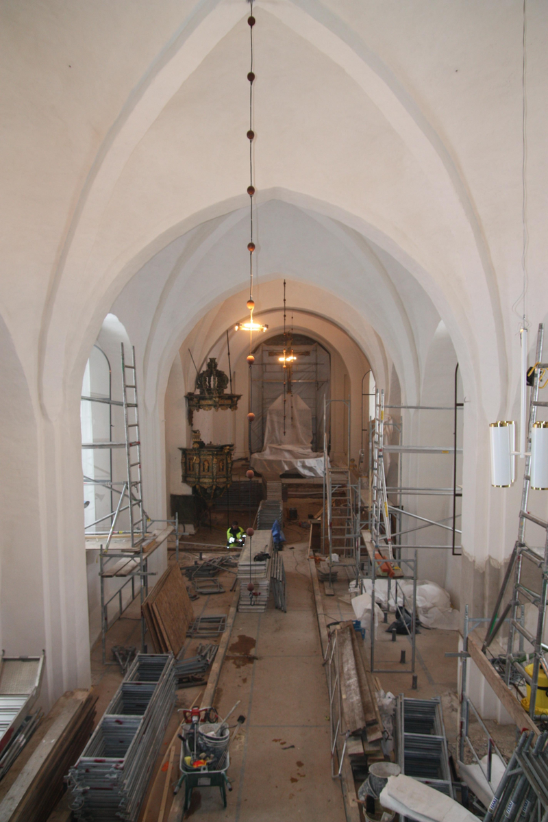 Invändig restaurering av Veckholms kyrka, Uppland 2010