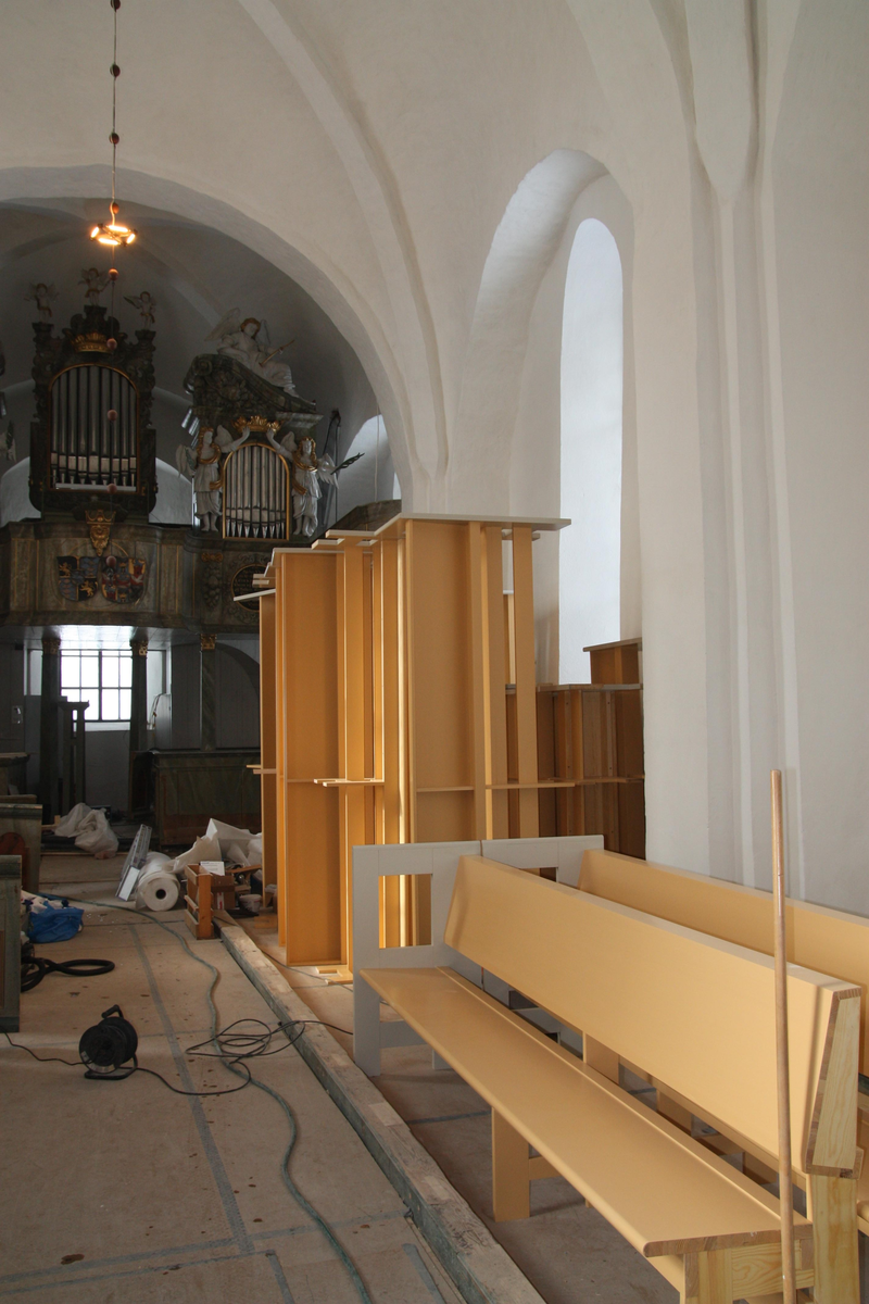 Invändig restaurering av Veckholms kyrka, Uppland 2010