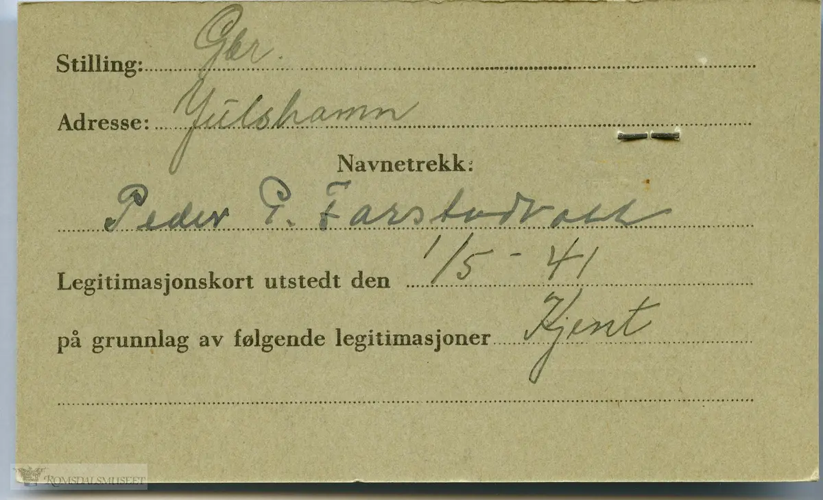 3500, Gårdsbruker Peder Alfred Farstadvoll f.18.02.1888, Hustad