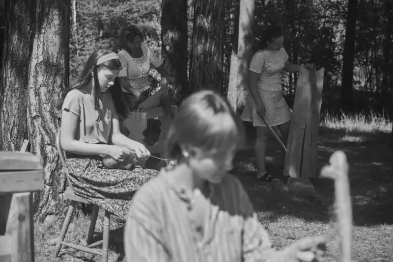 Linarbeid i Vågå Lin