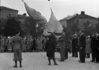 Frälsningsarmén har en sammankomst på torget 1934.