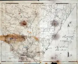 Kart over Hamar og Furnes. Brukt til orientering i Furuberge