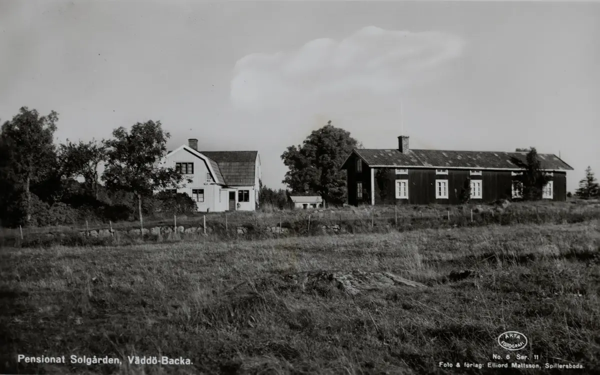 Pensionat Solgården, Backa omkring 1950.