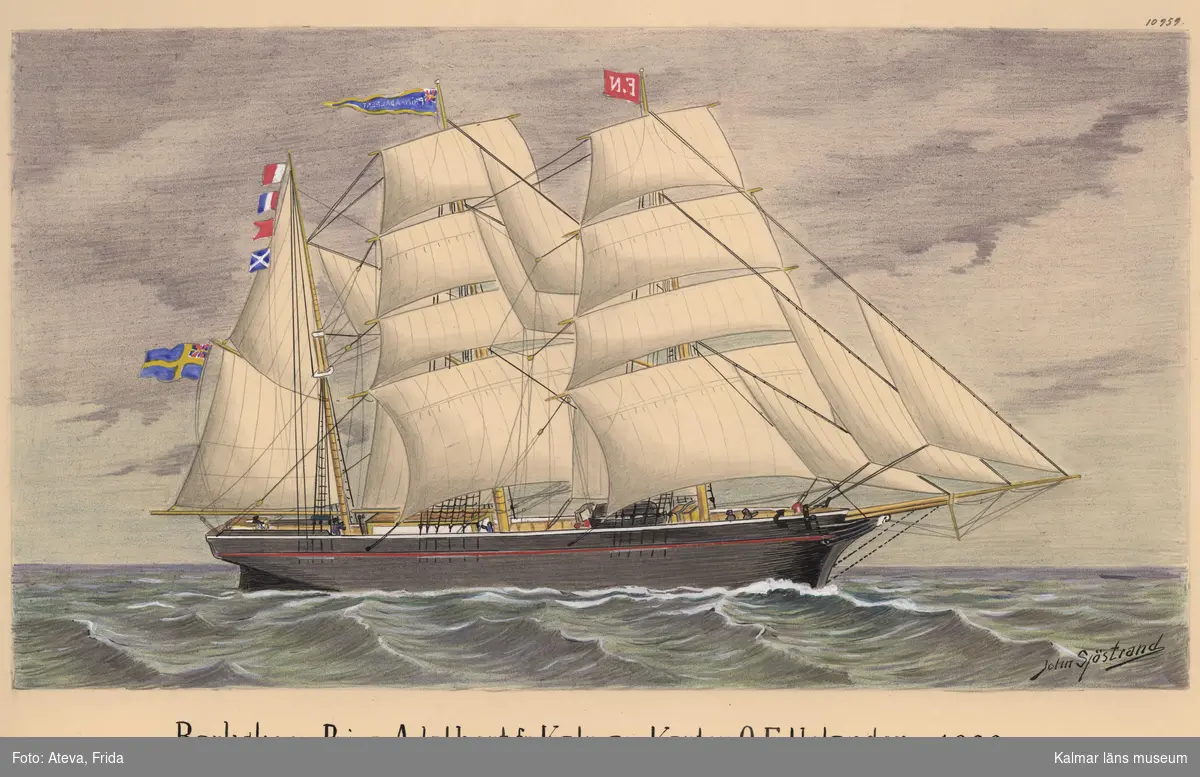 Barkskeppet Prinz Adalbert från Kalmar.