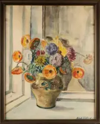 Blomsterstilleben [Akvarell]