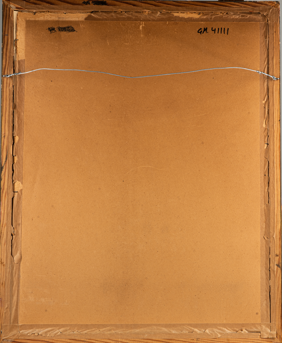 Blomsterstilleben med fågel, akvarell av bildlärare och formgivare Märta Willborg 1929.