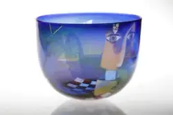 Blå Hon-skål [Glassbolle]
