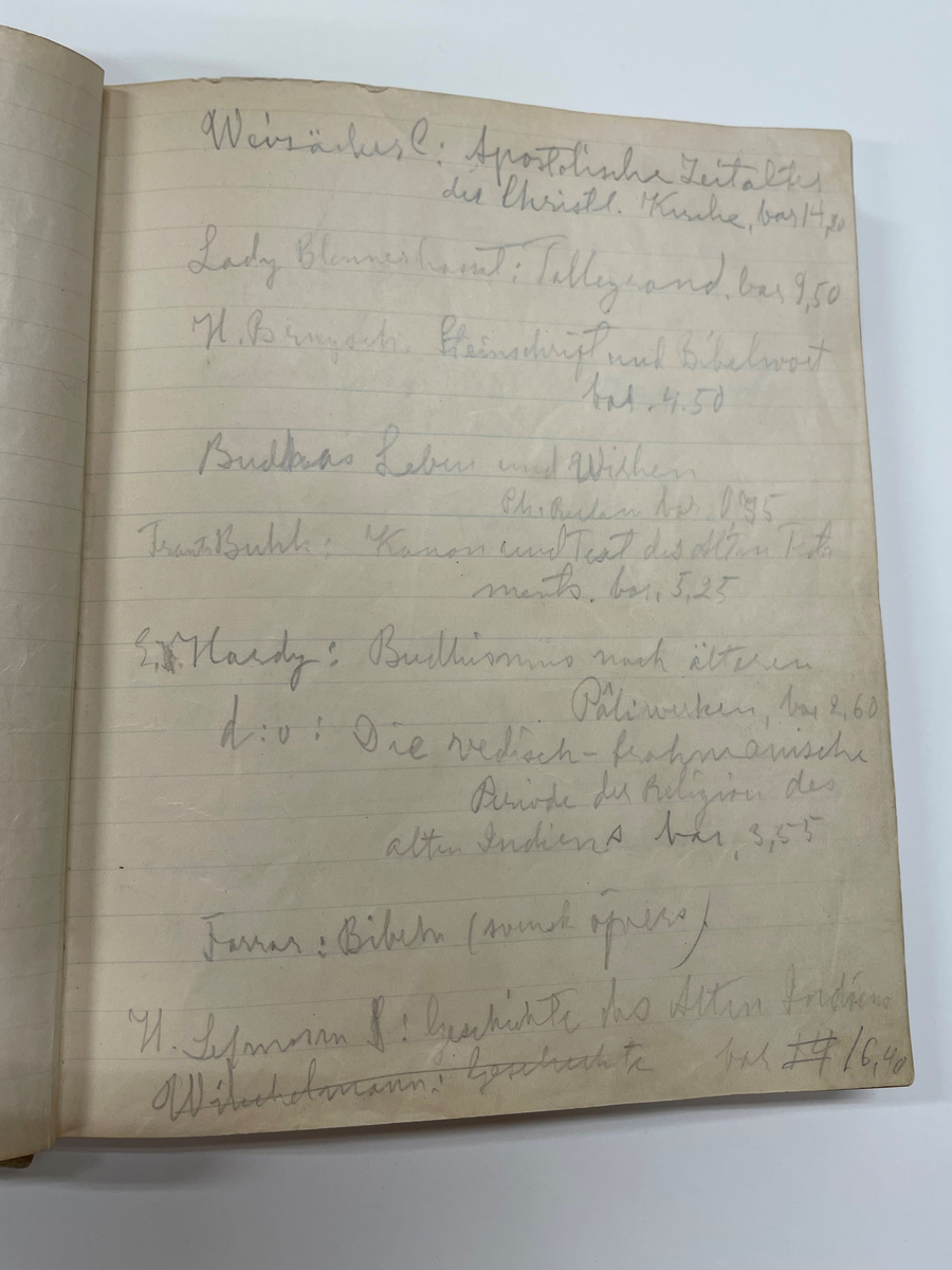 Anteckningsbok, linjerad i svagt blå färg på skrivarken. Halvfranskt band i mossgrönt skinn och brungrönt marmorerat pärmpapper, vilket också har en pressad yta med struktur.

Följande citat är hämtat från Värmlands Museums accessionsliggare: "Skissbok och anteckningsbok innehållande teckningar, konstruktioner, ritningar, anteckningar med senare teckningar och namnteckningar, har tillhört Gustaf Fröding.".