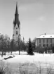 Linköpings domkyrka, ett populärt och säljande motiv för Linköpingsfotografen Didrik von Essen. Här en vy från omkring år 1900.