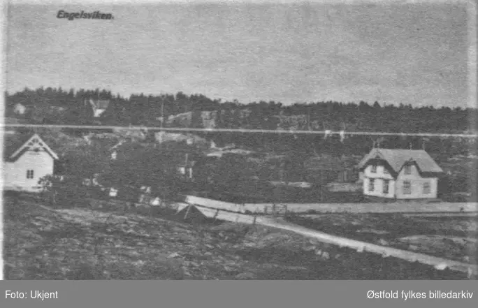 Prospektkort fra Engelsviken 1915 i Onsøy.