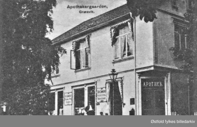 Apotekergården på Gressvik ca. 1900 i Onsøy.