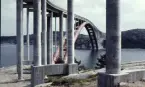 Arbetsbilder från vattenrallare Egon Frisk, gamla Tjörnbron 1960.