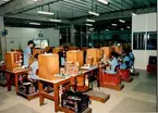 Fabrik, interiör. Cricket do Brazil Amazonas. 
Brasilien, 1988.