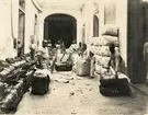 Tobak transporteras. 
Kuba, tobaksindustri 1920-tal.