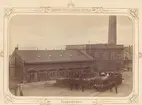 Ångpannehus. Jönköpings tändsticksfabrik. Ånglok. Industrimområde. 
Tillverkning 1900-1930-talet.