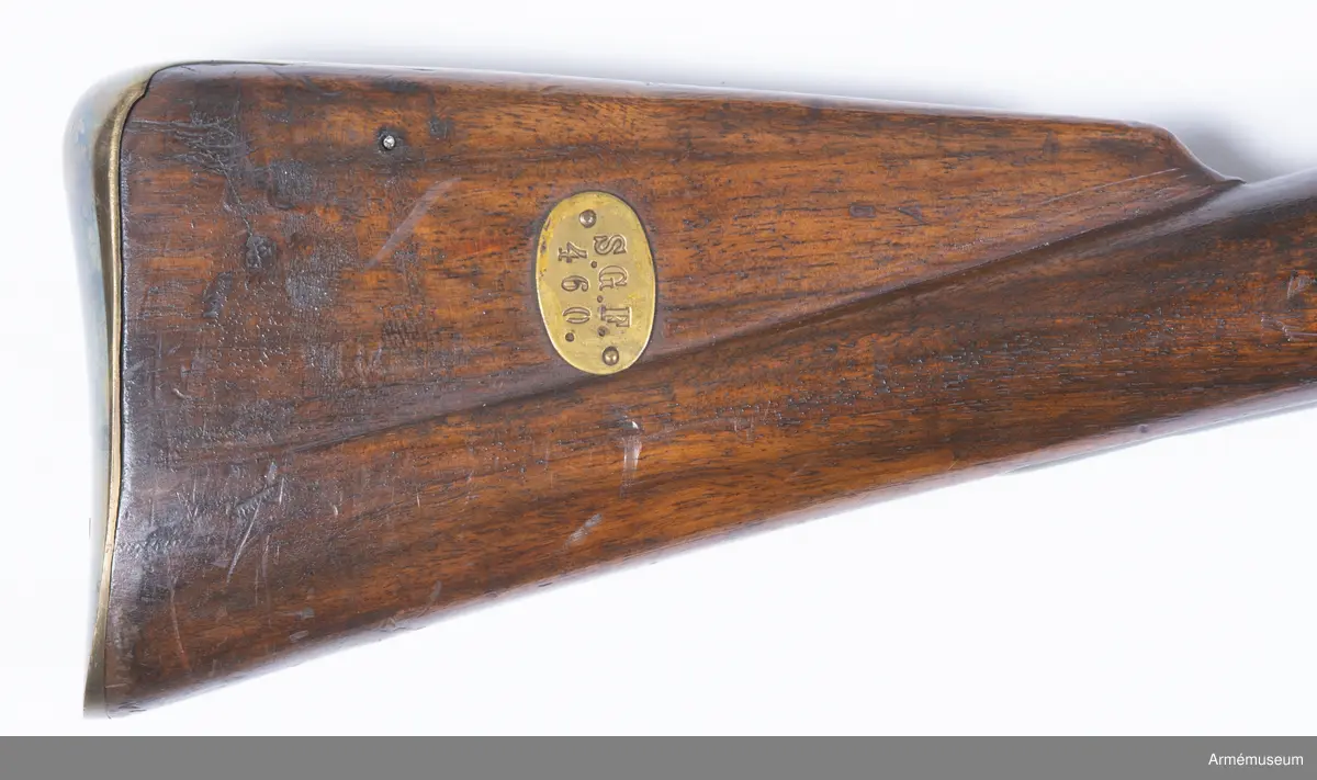 Gevär med flintlås. Svensk förändringsmodell 1830-tal.