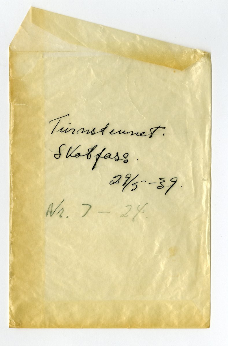 Foto av kvinner og menn på turnstevne på Skotfoss 1939

Påskrift på konvolutt: Turnstevnet, Skotfoss, 29/5 - 39